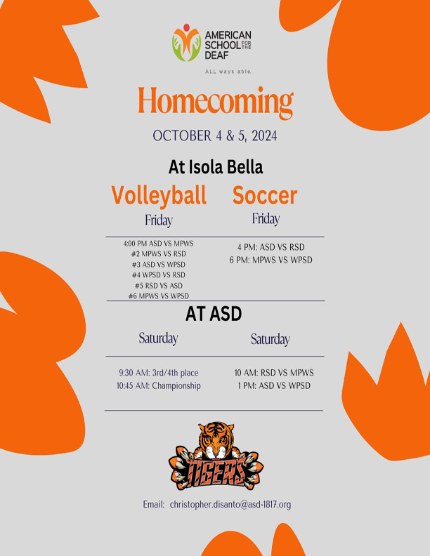 2024 ASD Homecoming Games Flyer